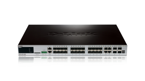 D-Link DGS-3420-28SC Géré L2 Connexion Ethernet, supportant l’alimentation via ce port (PoE) Noir commutateur réseau