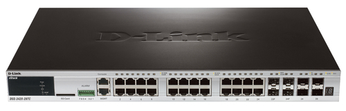D-Link DGS-3420-28TC Géré L2+ Connexion Ethernet, supportant l’alimentation via ce port (PoE) commutateur réseau