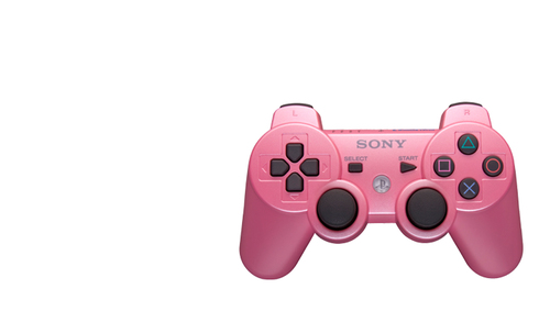 pink playstation 3 controller
