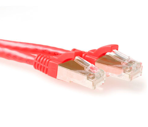 ACT 3.00m Cat6a SSTP PiMF, 3 m, Cat6a, S/FTP (S-STP), RJ-45, RJ-45, Rood