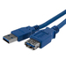 Photo STARTECH             StarTech.com Câble d'extension bleu SuperSpeed USB 3.0 A vers A 1 m - M/F