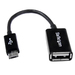 Photo STARTECH             StarTech.com Câble adaptateur Micro USB vers USB Host OTG de 12cm - Mâle / Femelle - Noir
