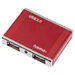 00078496 Hama USB 2.0 Hub Alu mini 1:4, Red