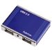 00078497 Hama USB 2.0 Hub Alu mini 1:4, Blue