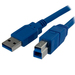 Photo STARTECH             StarTech.com Câble SuperSpeed USB 3.0 A vers B de 1m - Mâle / Mâle - Bleu