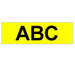 Gloss Laminated Labelling Tape - 6mm, Black/Yellow