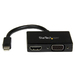 Photo STARTECH             StarTech.com Adaptateur audio / vidéo de voyage - Convertisseur 2-en-1 Mini DisplayPort vers HDMI ou