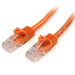 Photo STARTECH             StarTech.com Câble réseau Cat5e UTP sans crochet de 3m - Cordon Ethernet RJ45 anti-accroc - M/M - Or