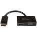 Photo STARTECH             StarTech.com Adaptateur audio / vidéo de voyage - Convertisseur 2-en-1 DisplayPort vers HDMI ou VGA 