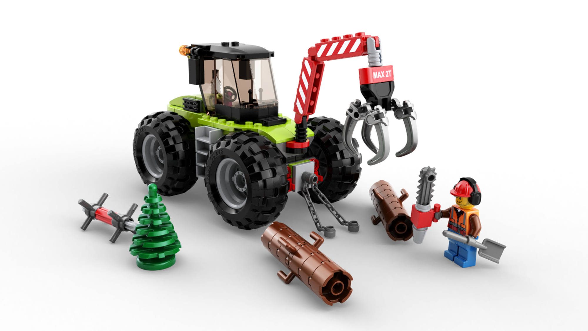 Lego city best sale logging tractor