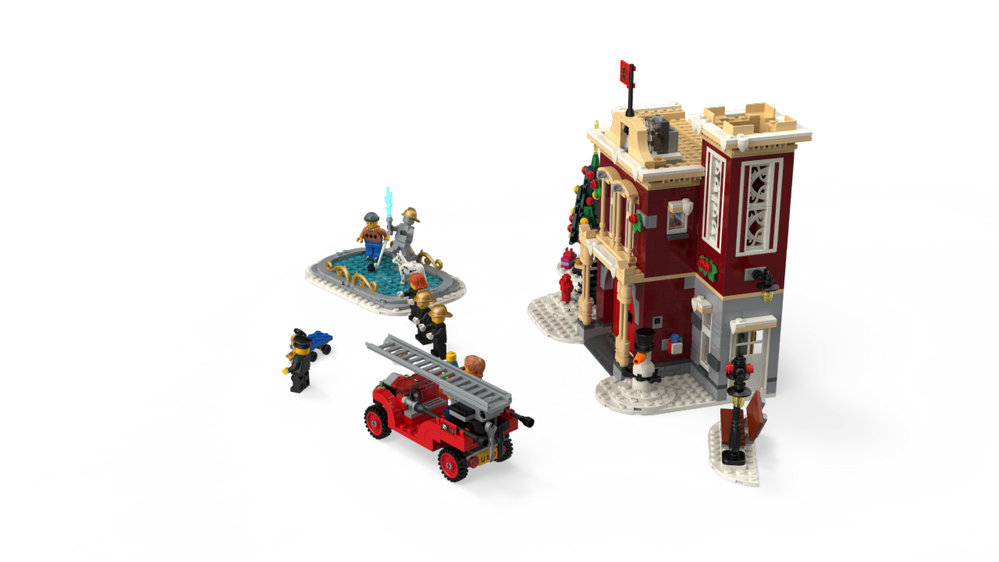 Lego winter fire station online