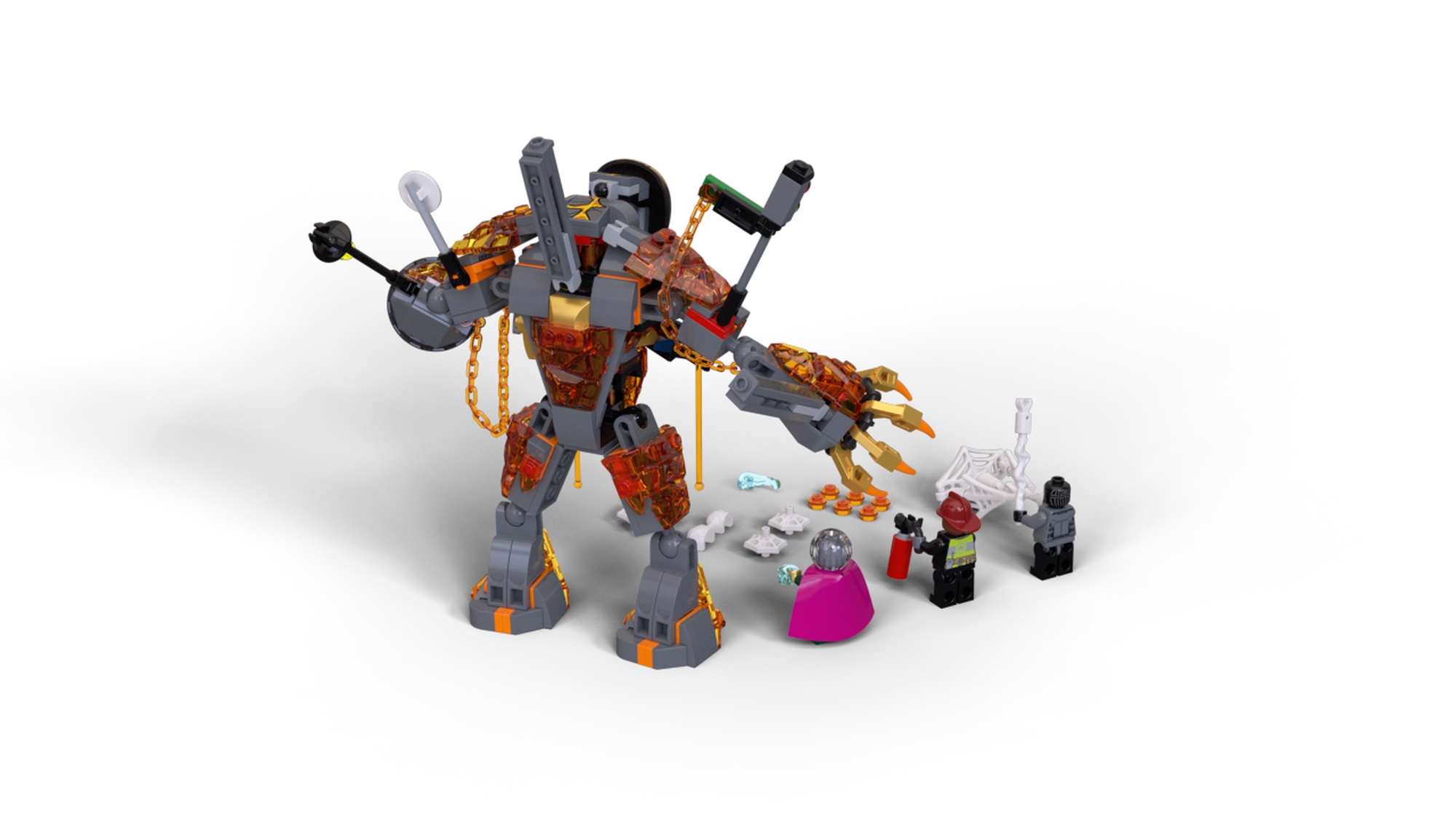 Lego spiderman molten discount man