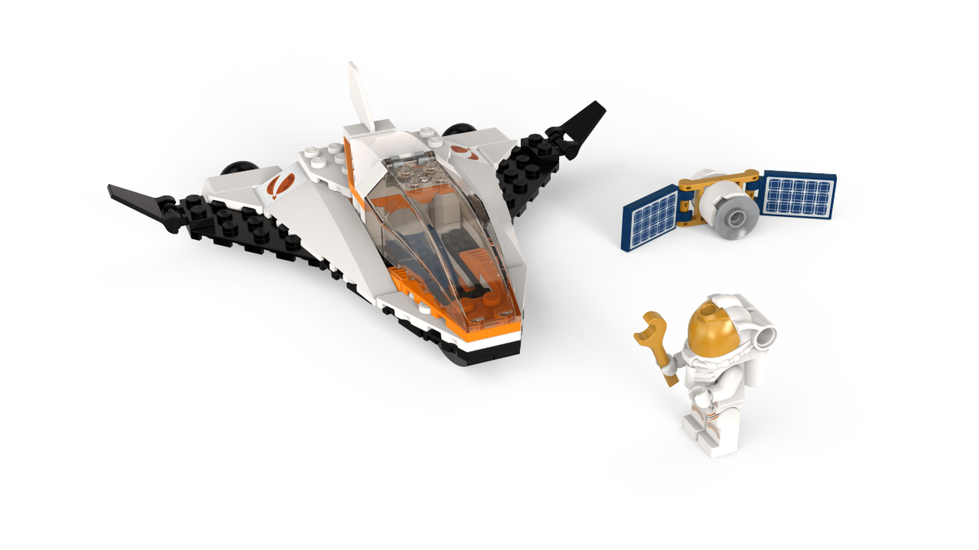 LEGO City Space Satellite Service Mission 60224 Space Shuttle Toy