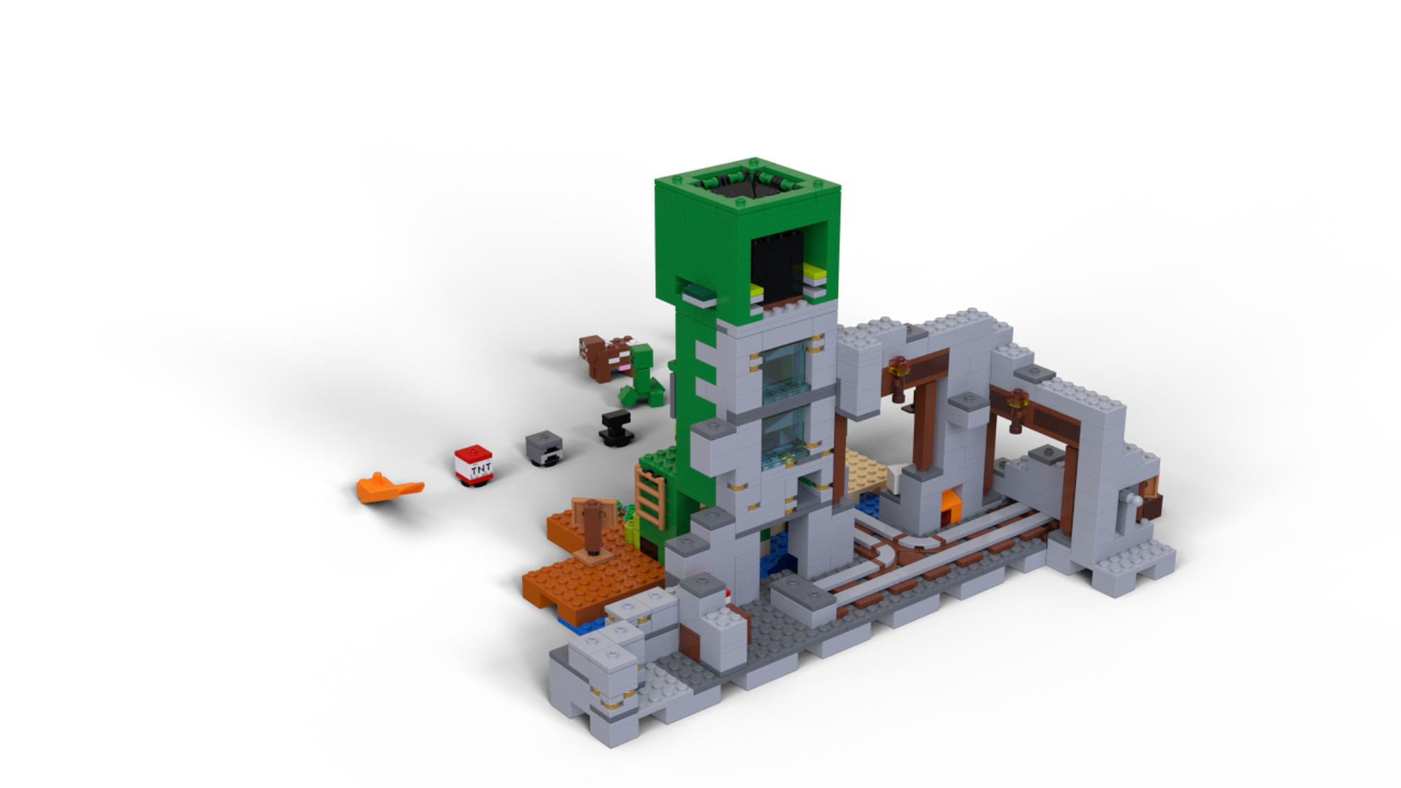 lego minecraft creeper mine