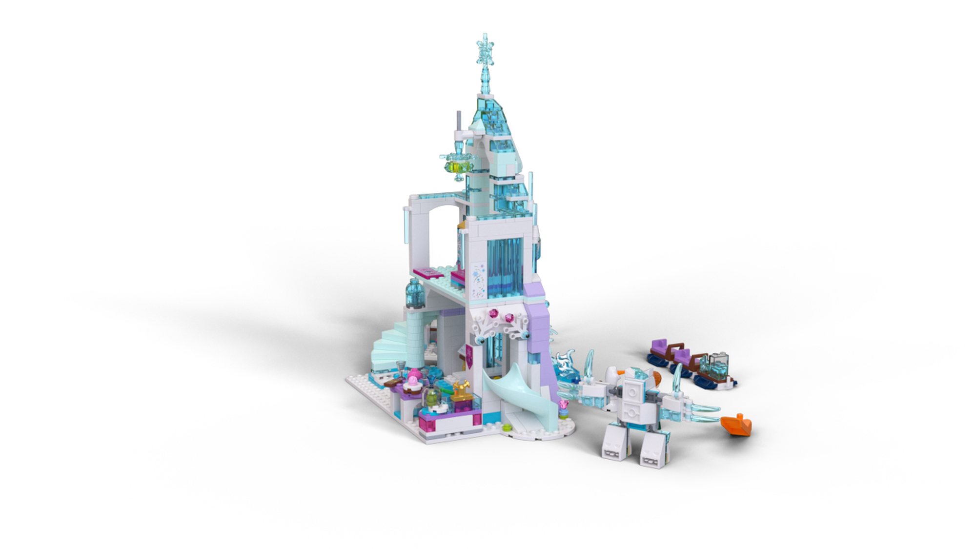 Lego disney princess elsa's magical ice palace toy online castle building kit with mini dolls 43172