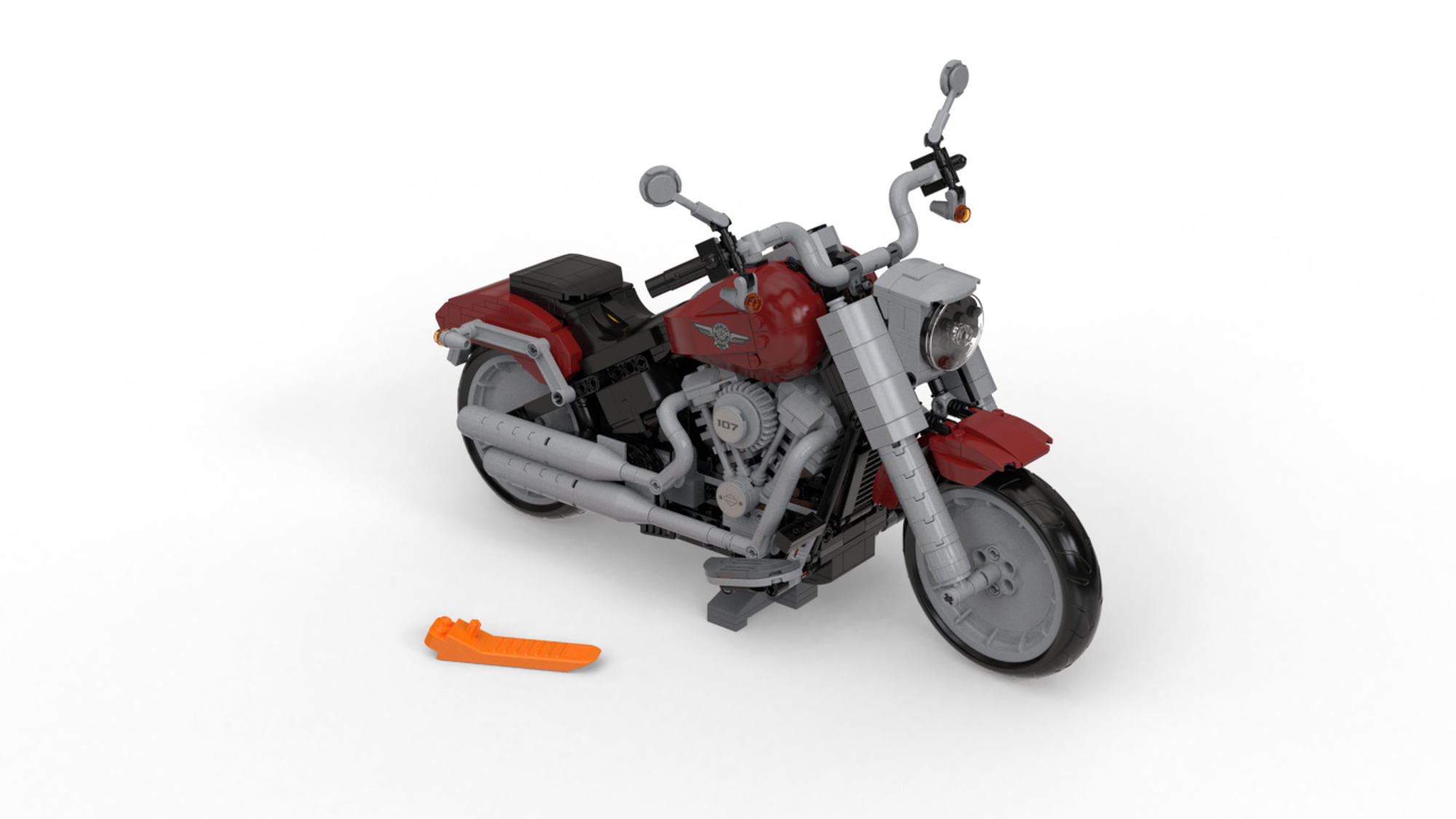 LEGO MOC 10269 Harley Davidson Fatboy RC Conversion by Cyrix