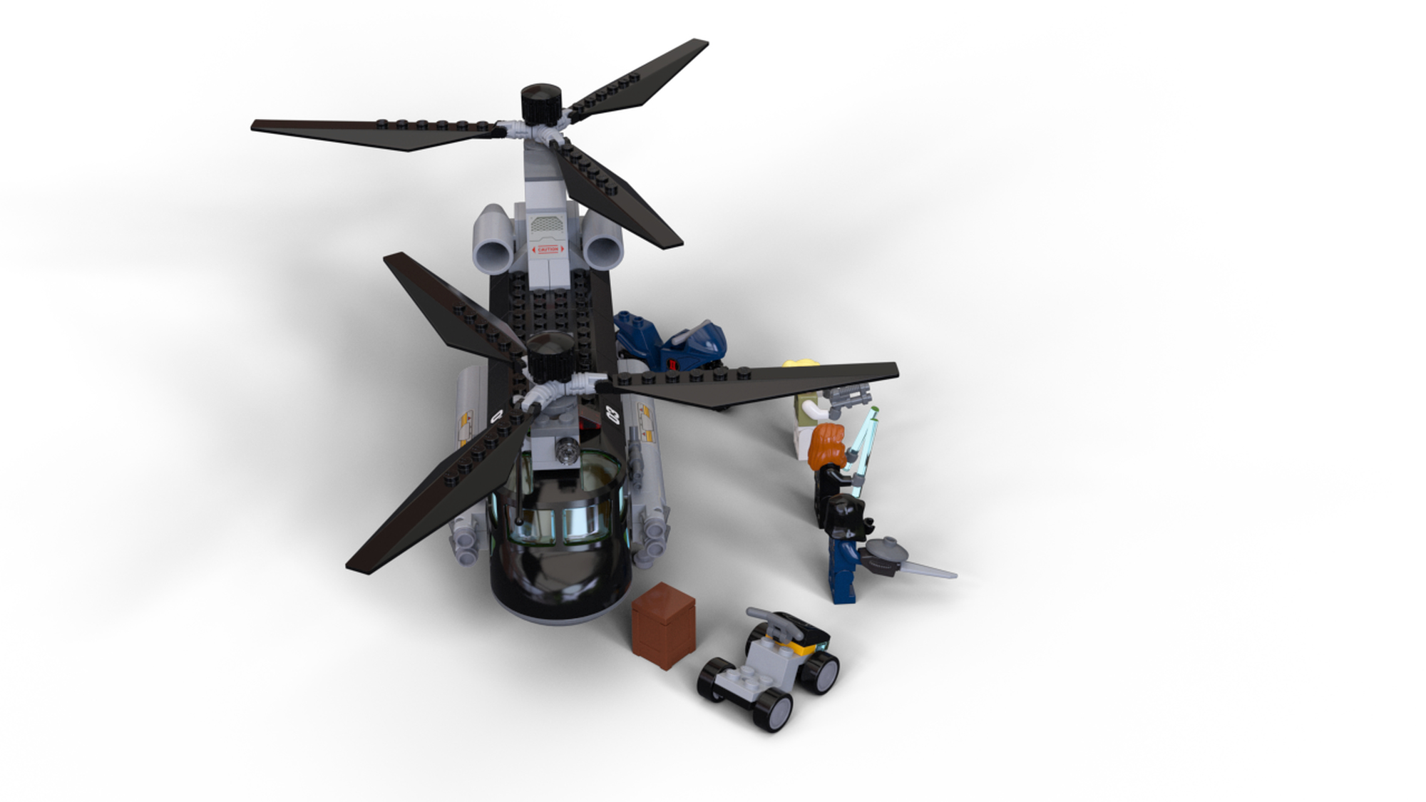 Lego black discount widow's helicopter chase