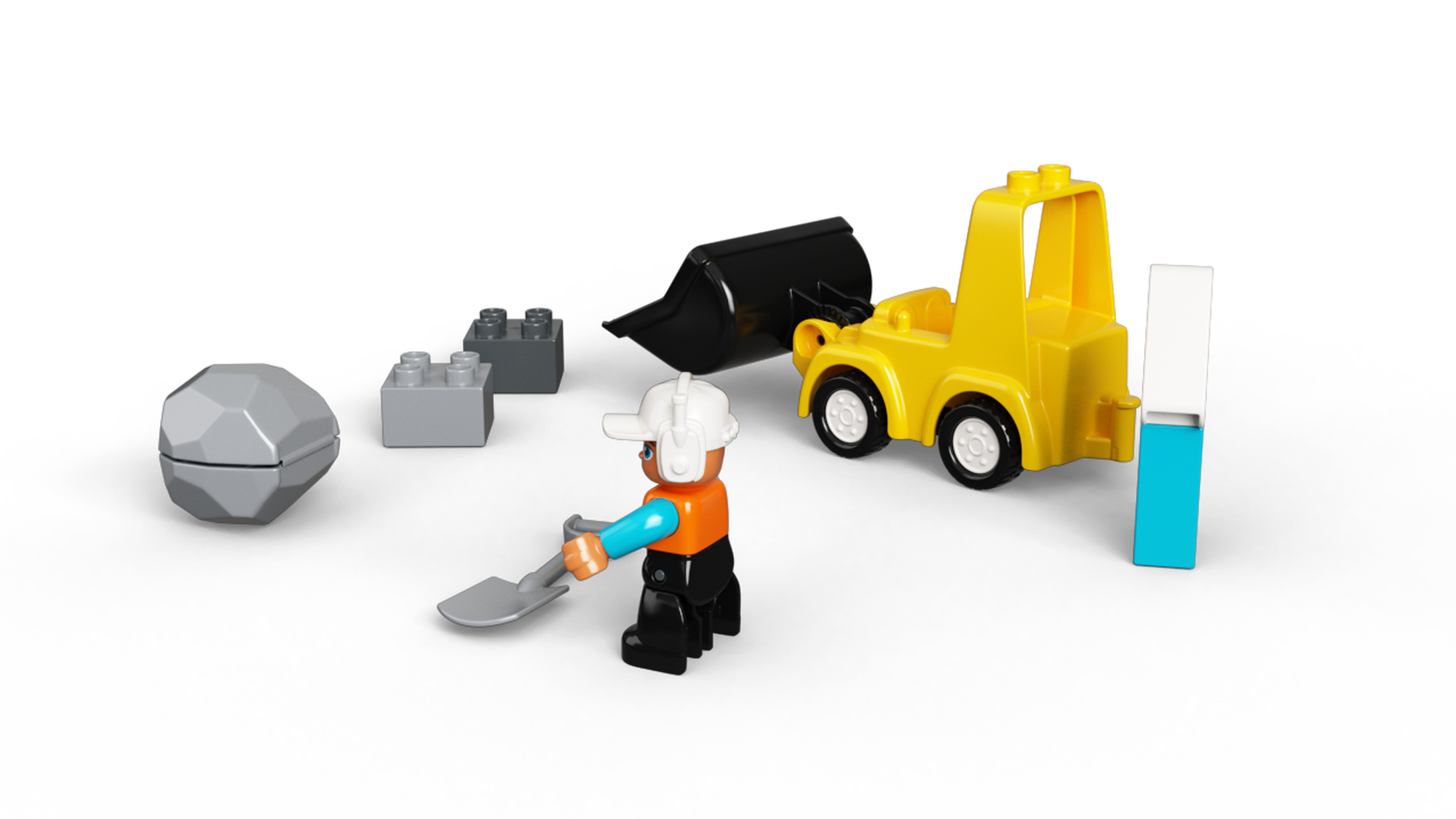 LEGO® 10930 DUPLO Le Bulldozer, Engins De Chantier Jouet Pour Enfant de 2  Ans Et Plus, Jeu Motricité Fine Pour Garçons Et Filles vert - Lego