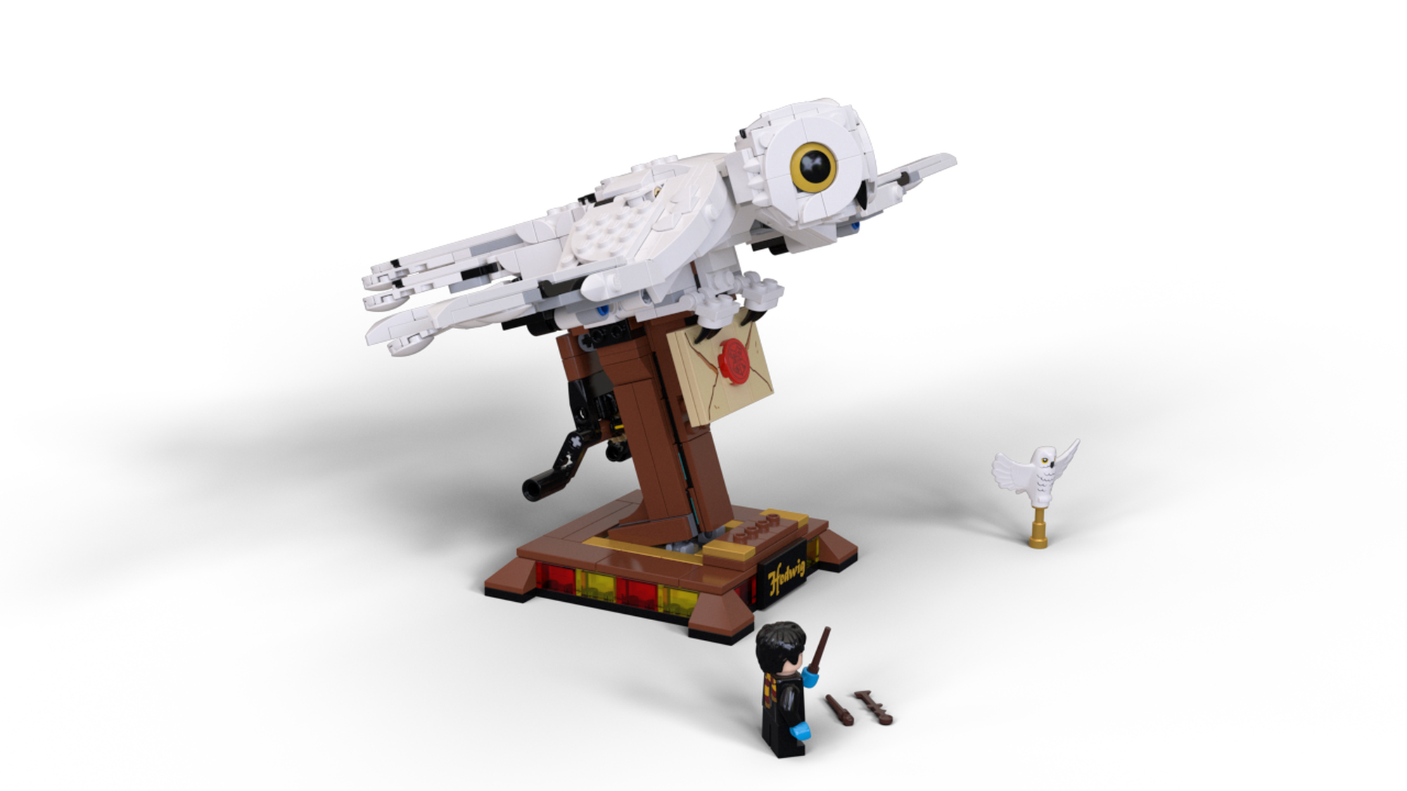 Lego 75979 Harry Potter Hedwig The Owl Figure Collectible Display Model  with Moving Wings