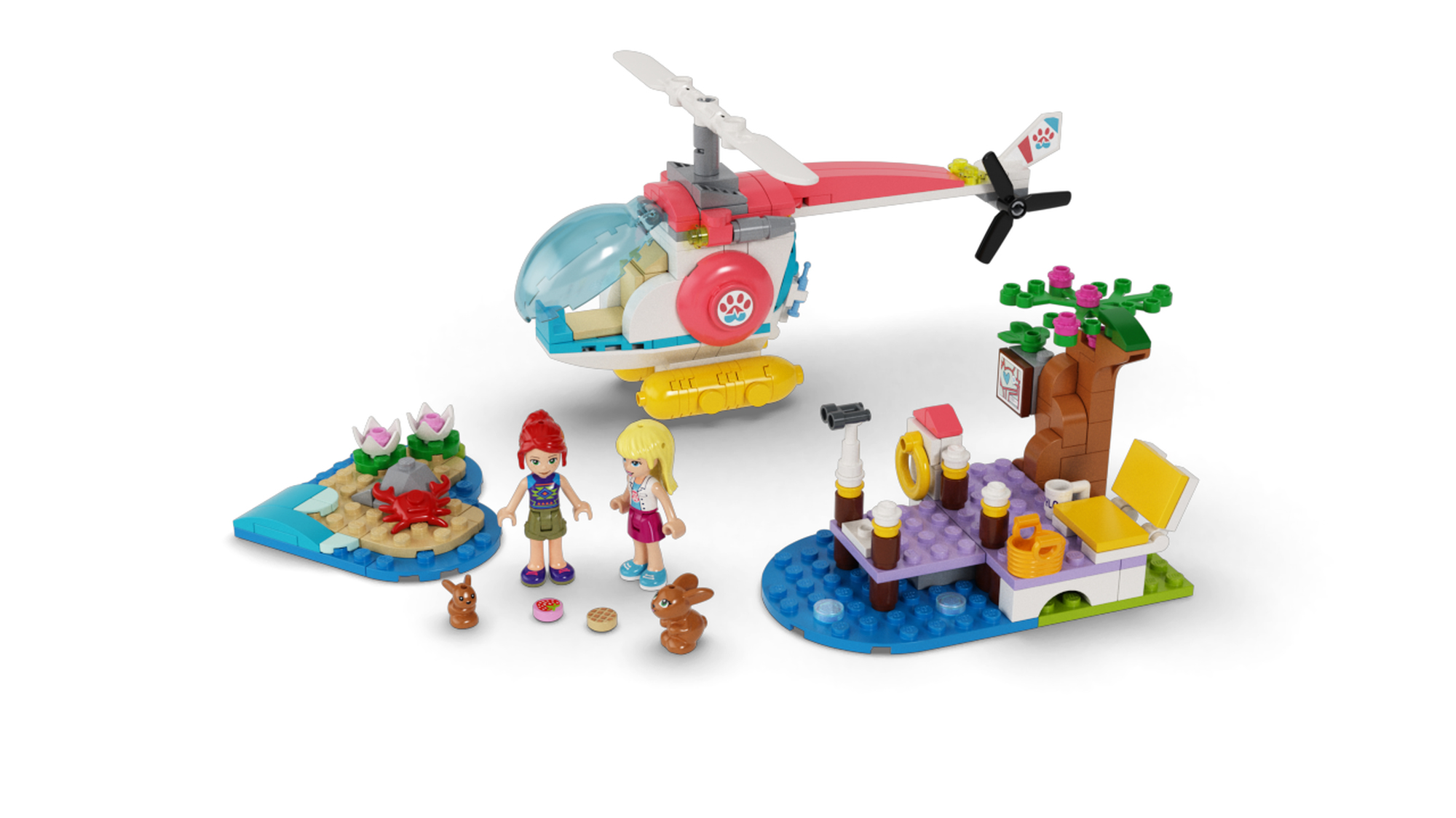 Lego friends vet clinic best sale rescue helicopter