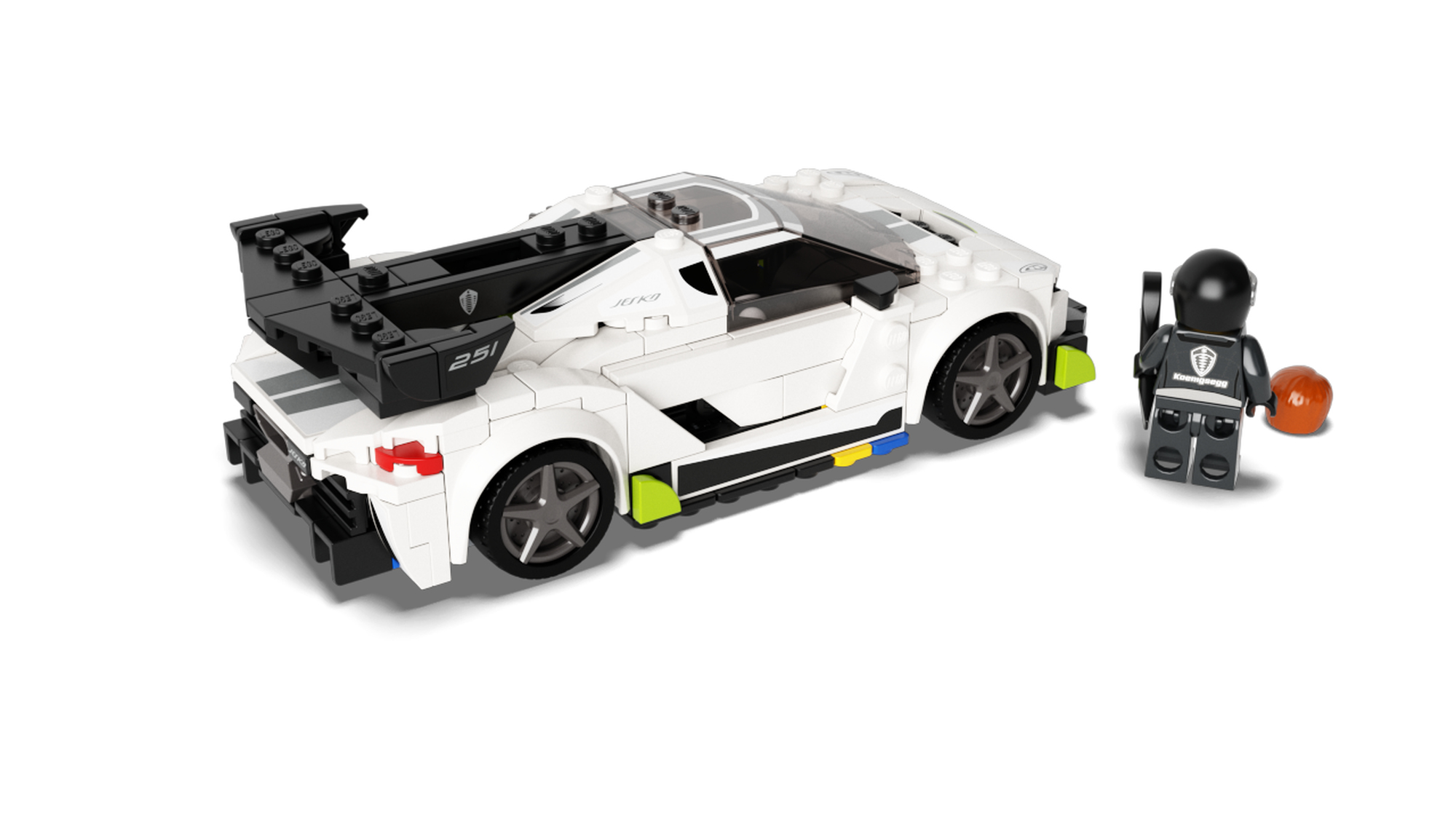 LEGO Speed Champions Koenigsegg Jesko 76900 Racing Sports Car Toy with  Driver Minifigure, Racer Model Set for Kids