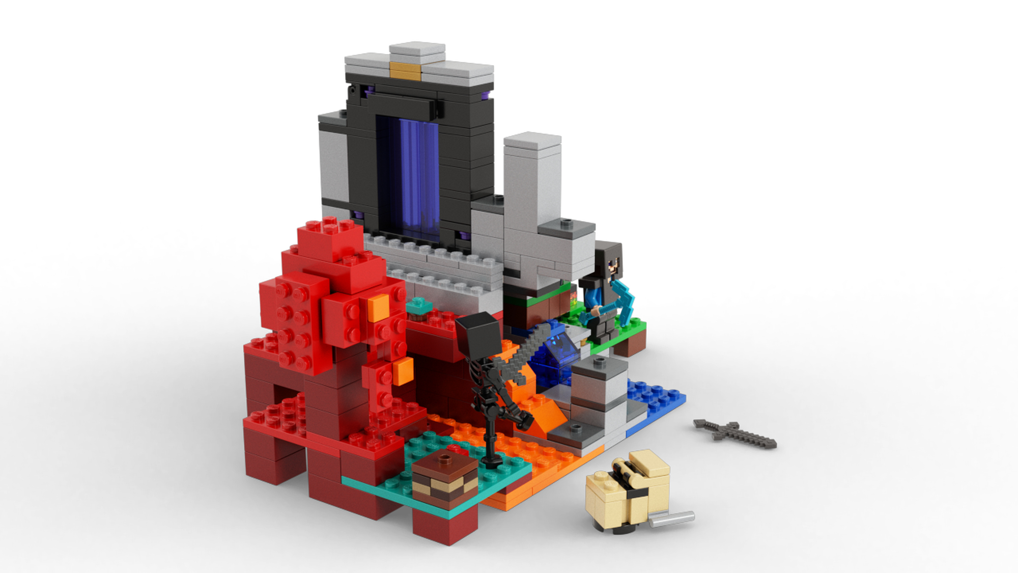 lego minecraft nether portal