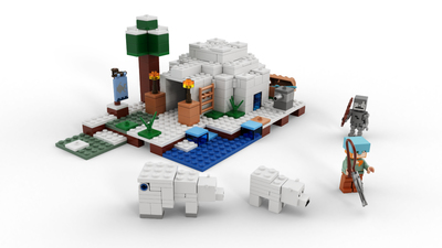 lego minecraft igloo set