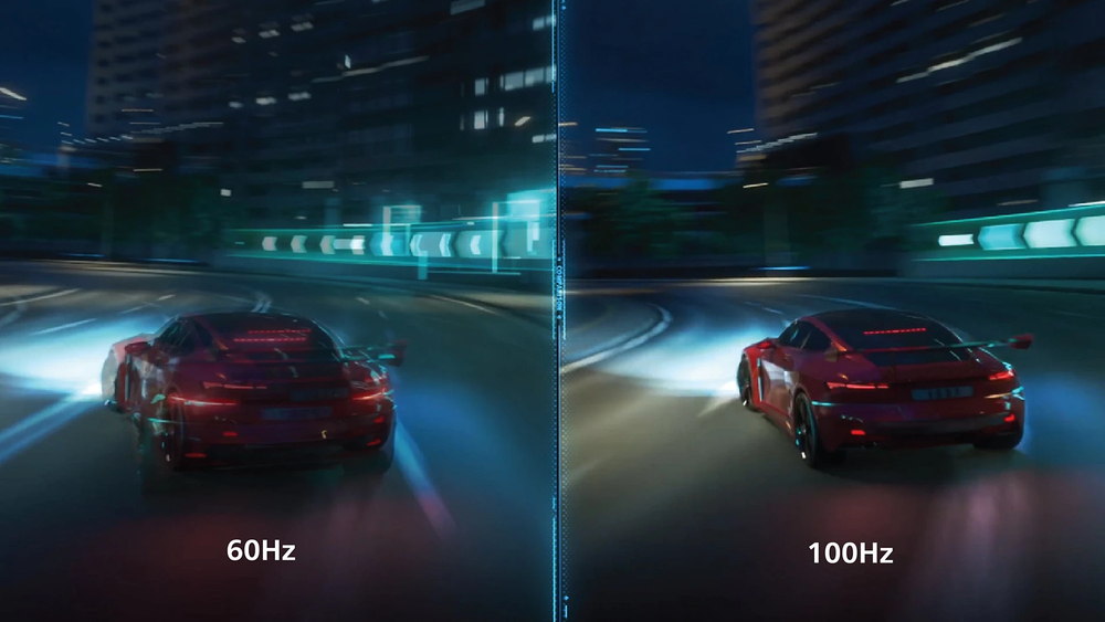 Frequenza di aggiornamento di 100 Hz per immagini incredibilmente fluide