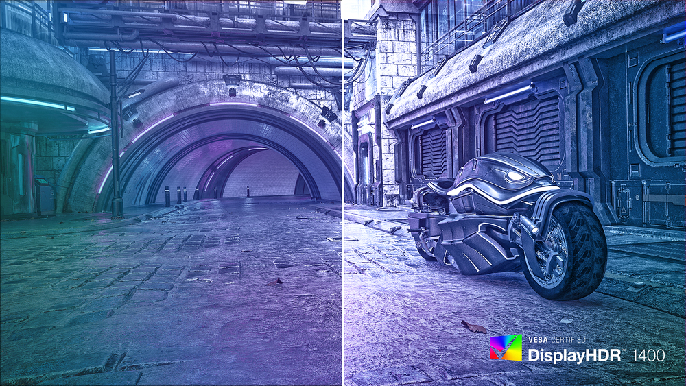 DisplayHDR™ 1400 offre colori e contrasto eccezionali