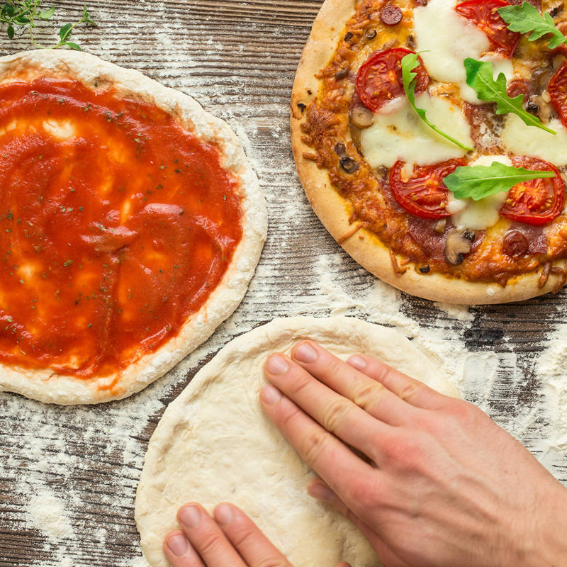 Bread, pizza, sweets
