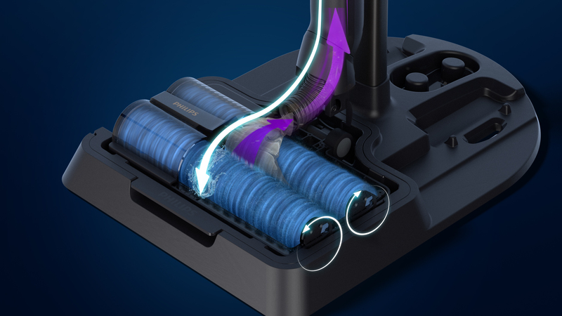Automatické samočištění přístroje a výkonných kartáčů Power Brush
