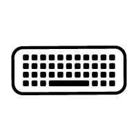 Vollständige Tastatur mit integriertem Ziffernblock