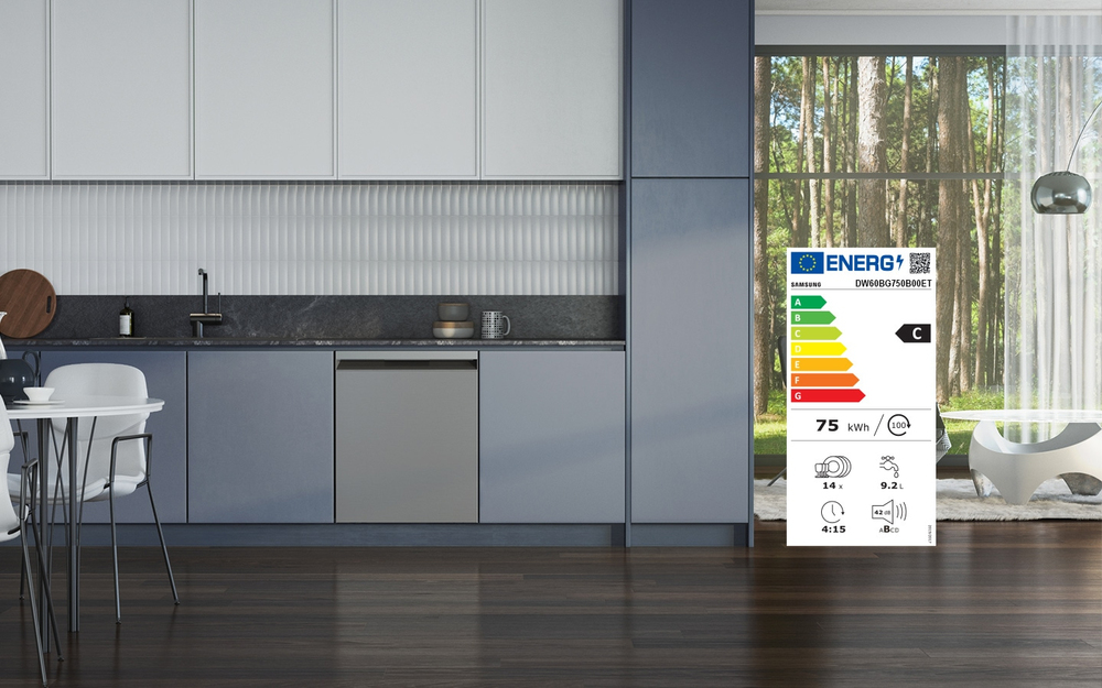 Gründliche Reinigung und Trocknung in Energieeffizienzklasse C