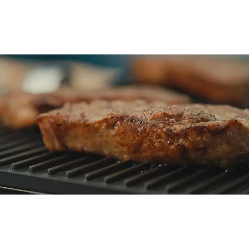 48% di fumo in meno*, perfetto per grigliare in casa