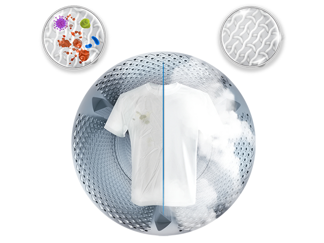 Il potere del vapore per un bucato igienizzato, senza pieghe e senza macchie