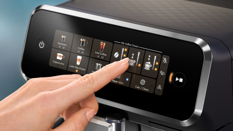 Easy coffee selection and customisation