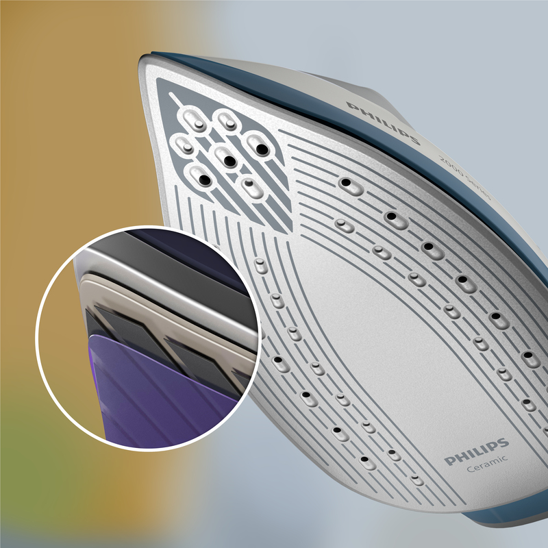 Durable and easy-glide ceramic soleplate