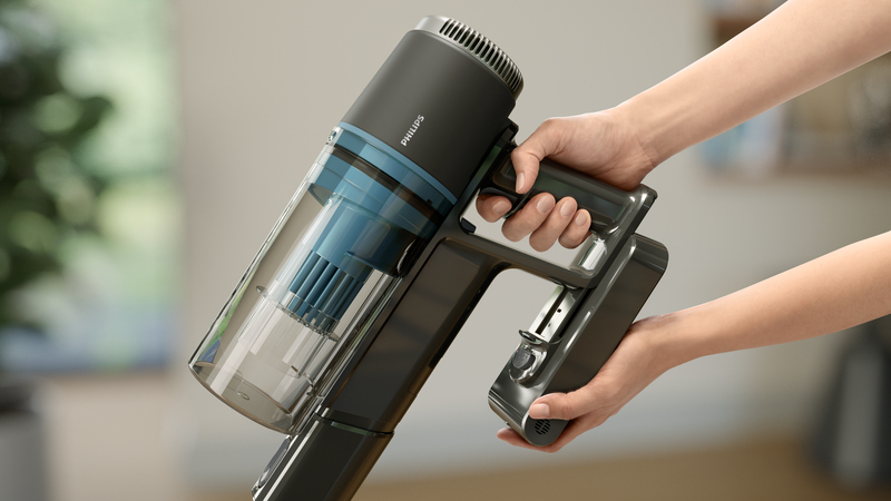 Batteria sostituibile, durata max 60°min in modalità Eco, 15°min in Turbo(5)