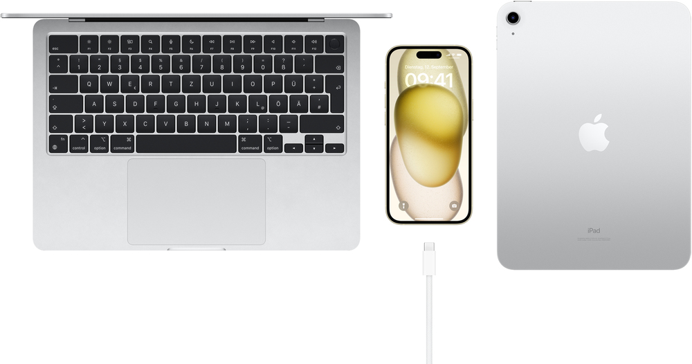 Finde leichter Anschluss. Mit USB-C.