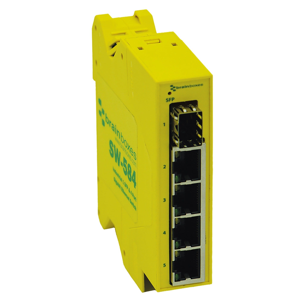 SFP port for fibre-optic connections