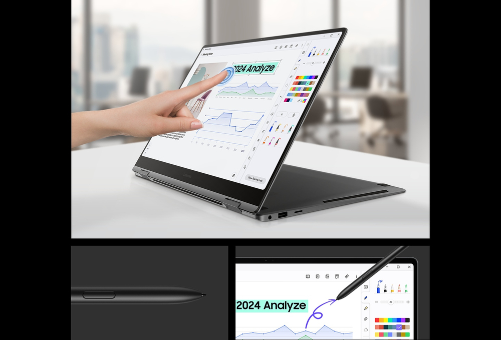Touchscreen with S Pen. Tap to get creative