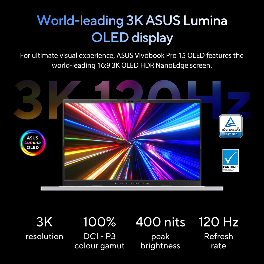 World-leading 3K ASUS Lumina OLED display