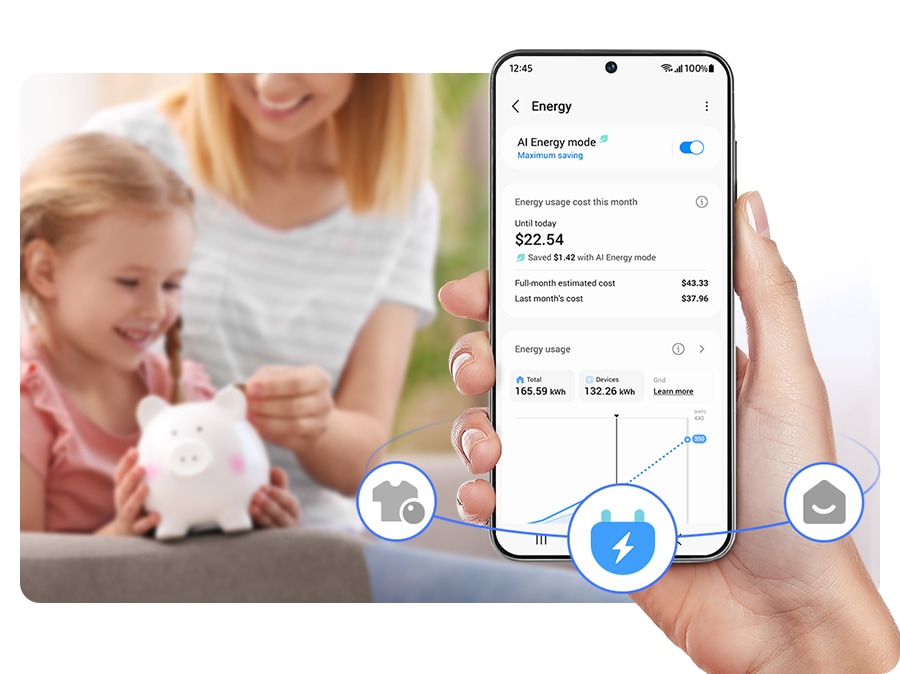 Überwache und verwalte den Energieverbrauch von smarten vernetzten Geräten für einen energieeffizienten Umgang im Zuhause.