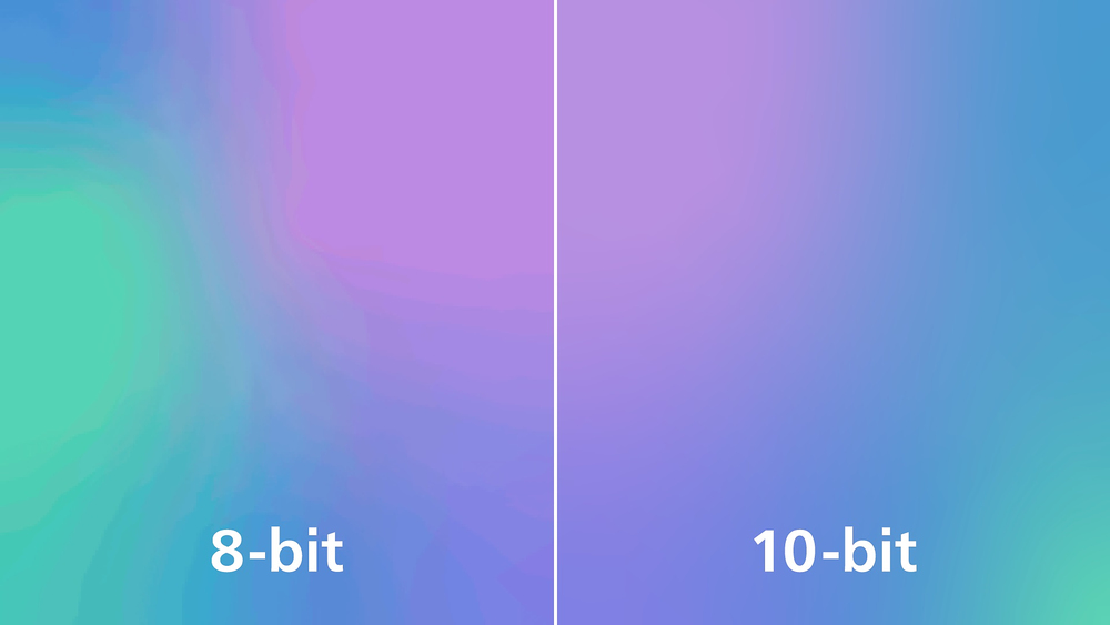 Das True 10-Bit-Display stellt Bilder mit weicheren Farbverläufen dar