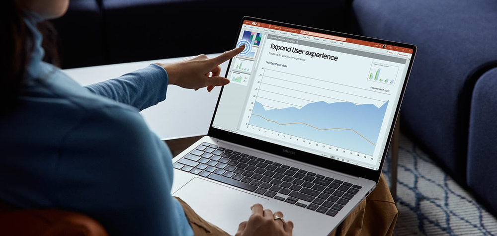 New touchscreen. Productivity at your fingertips