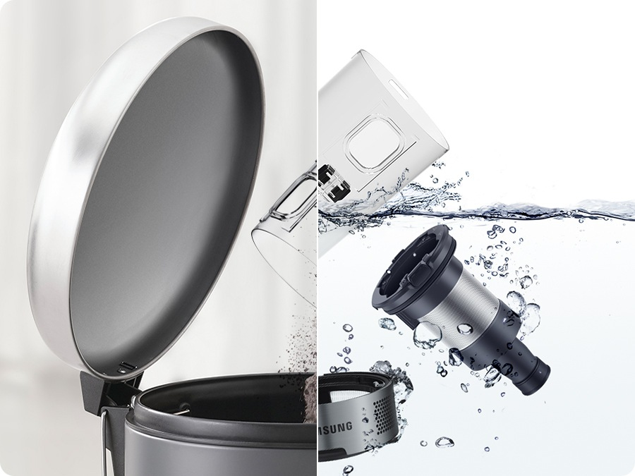 Easy to empty & fully washable dustbin