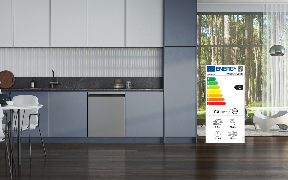 Gründliche Reinigung und Trocknung in Energieeffizienzklasse A