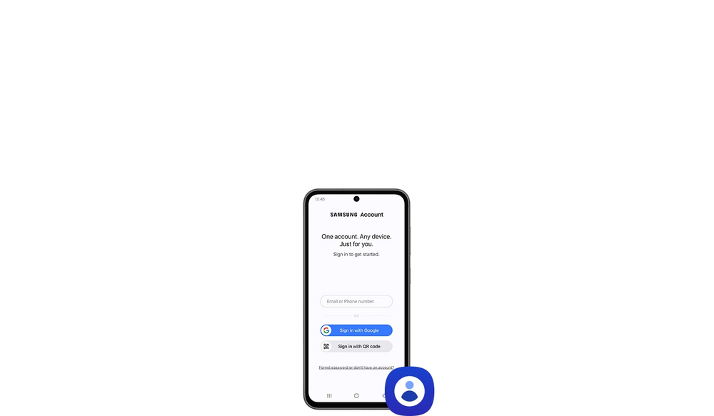 Starte mit deinem Samsung Account