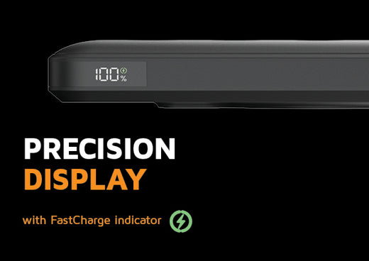 LED display shows percentage