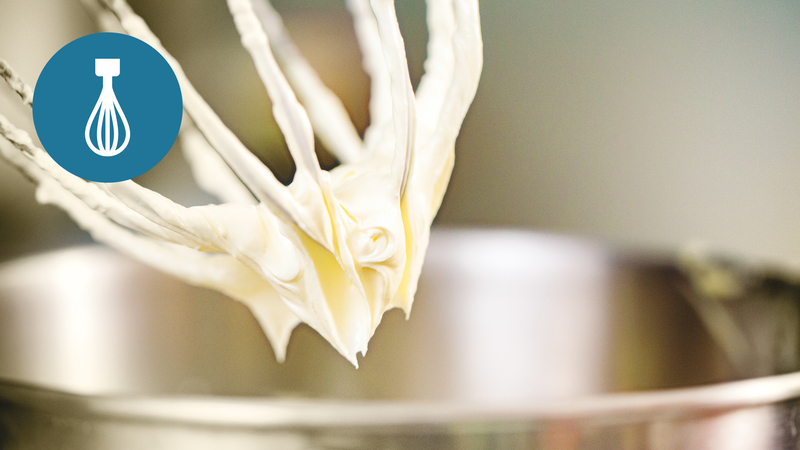 Visp för grädde, majonnäs med mera